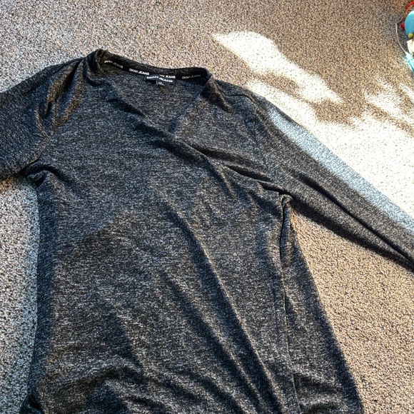 DKNY Men's Charcoal Long Sleeve Tee - Picture 1 of 3
